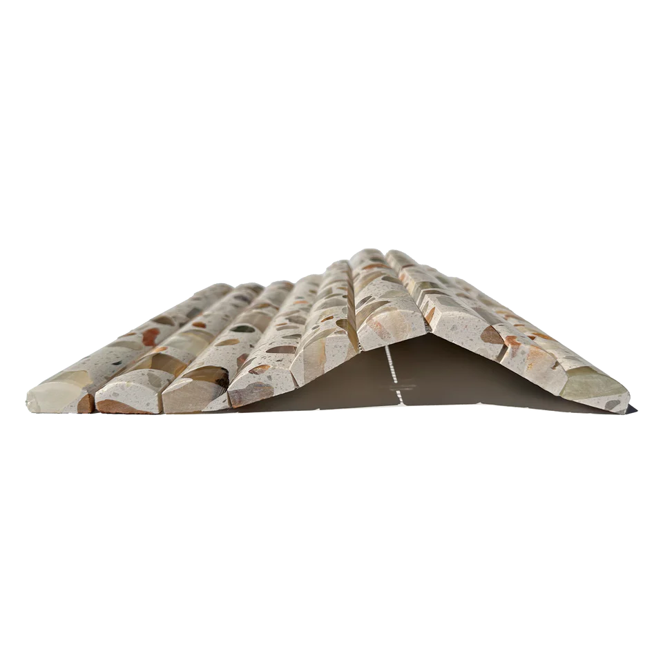 Bamboo Oyster Terrazzo Honed Mosaic Tile